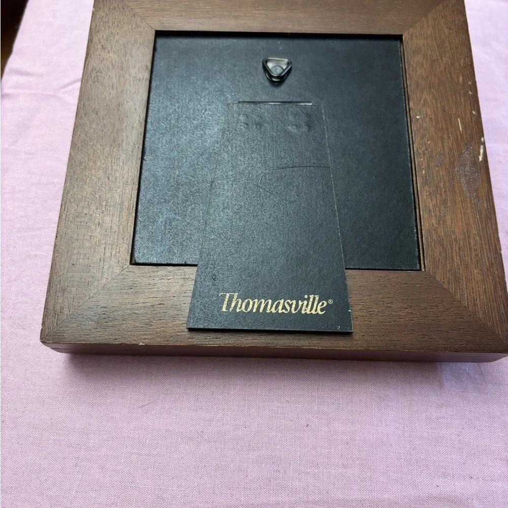 Thomasville Brown Wooden Wall, or Tabletop Mirror.